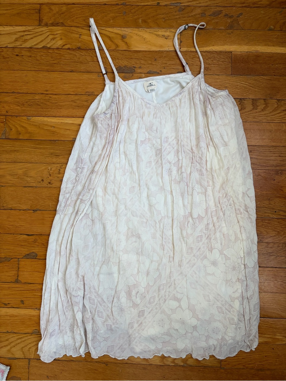 O'Neill Pale Pink Floral Lace Slip Dress